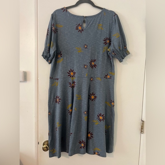 Toad&Co Blue Floral Midi Dress size 1X (M100) - Picture 8 of 12